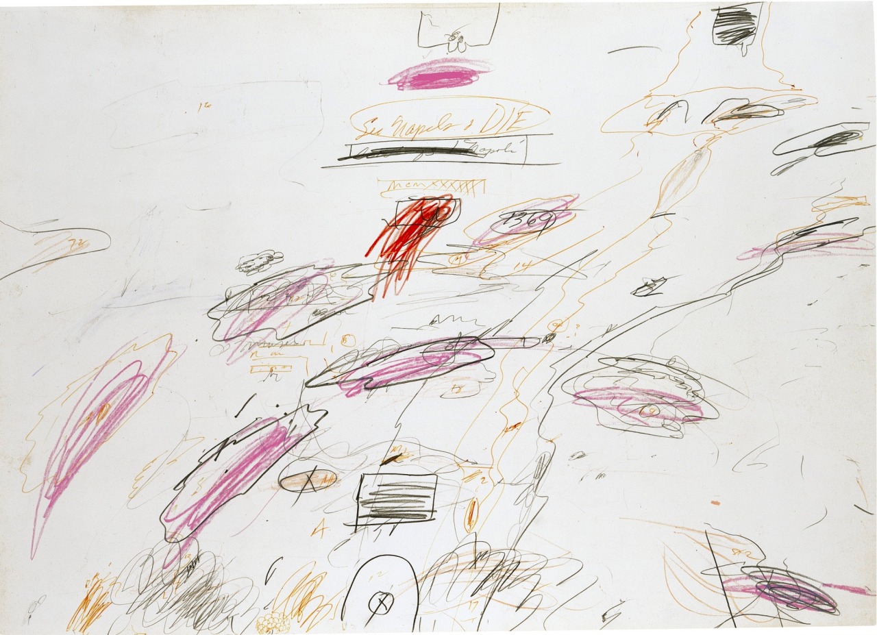 loverofbeauty:  Cy Twombly:  See Naples and die  (1960)