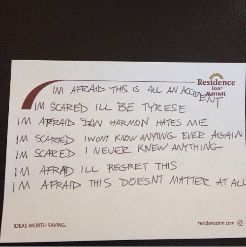 pizzaforpresident: Donald Glover posted these notes on his Instagram and I’m so sad