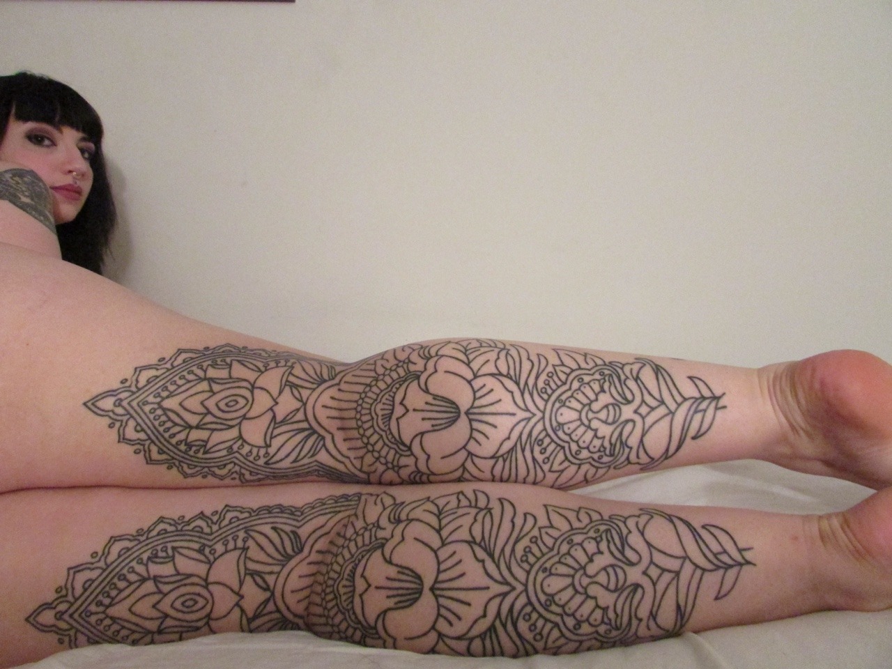 urgent-star:  I finally got some decent pictures of my leg tattoos.  Bonus rest of