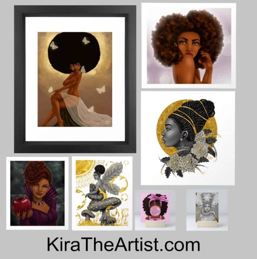 Kiratheartist.com #Artprints #throwbackthursday #art #blackart #afroart #blackfantasy #blackfantasya