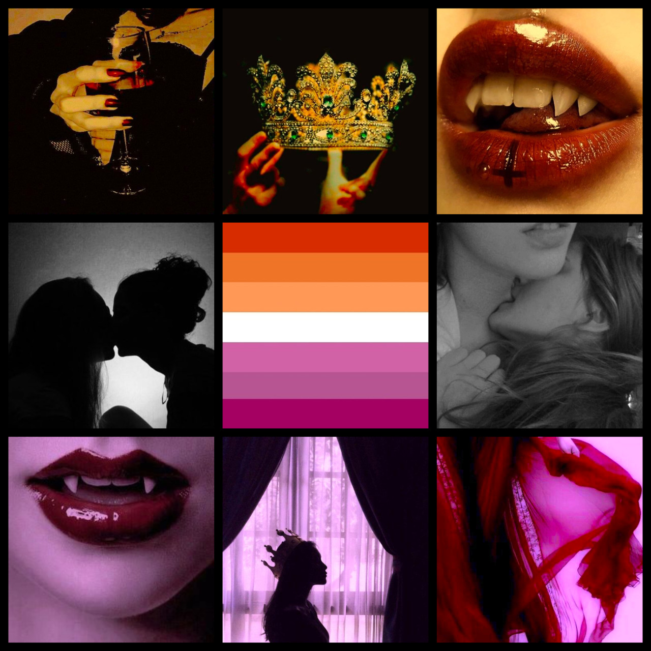 Dark vampire queen lesbian moodboard for @ssslesbian #lgbt#lgbtq#lgbtqia#lesbian#wlw#vampire#queen#aesthetic#moodboard#mood board#dark