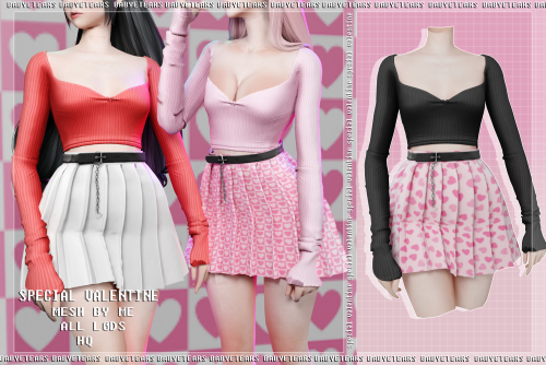  Special valentineMesh by meAll lods21 swatches top12 swatches skirt Compatible HQT.O.UDo not re-rai