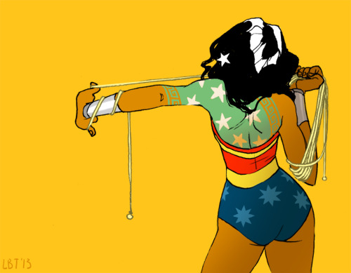 copperbadge: lissabt: Insipired by this sweater, i just dig the idea of Wonder Woman with a big back
