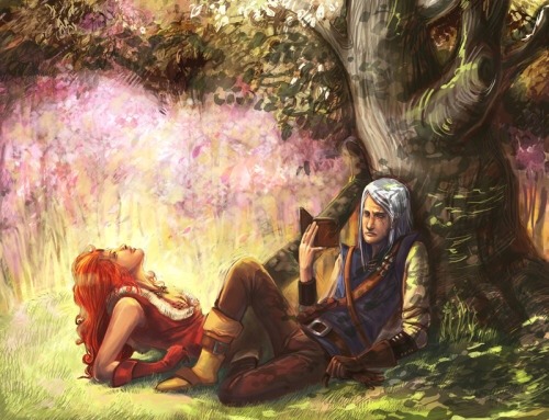 Geralt And Triss Spending Time Together (Artist Unknown)