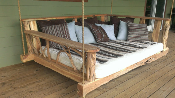 lovelyetsy:
“ Porch Swing Bed by GODsRusticWorkshop
”