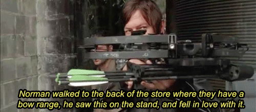 arielmh:  I have a new crossbow, and it makes it’s premier in this episode. x 