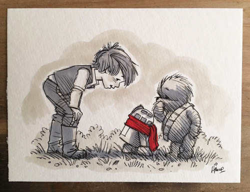 bbcwonderland:pr1nceshawn:Star Wars Characters Reimagined As Winnie The Pooh And Friends by James Ha