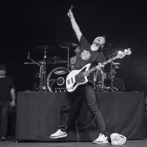 markhoppus:TFW you get Travis to speak into the microphone in front of 10,000 people.