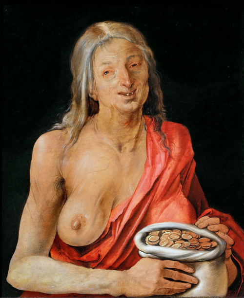 Albrecht Dürer - Allegory of avarice.