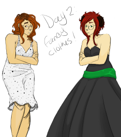 scarletstartart:  Day 2 of the art challenge I’m doing! I know I didn’t post day 1 here and there’s a chance I never will because I’m just a little too self conscious about it– plus it didn’t include my monstersona!  I own the white dress