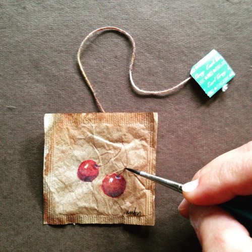363 days of tea. Day 177. #recycled #teabag #art #lifeisgood www.rubysilvious.com