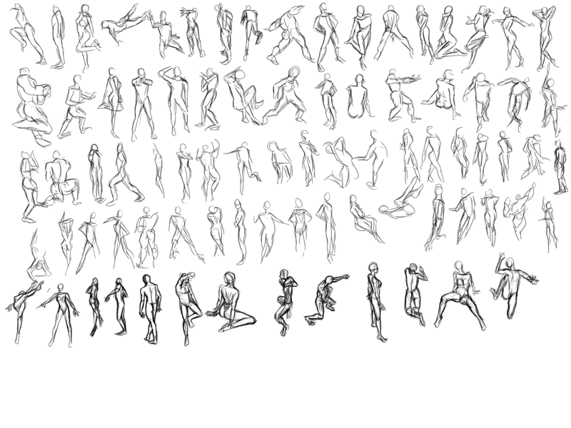 30 second gesture drawings, what can I improve on? (They're ordered last to  first if that helps) : r/learnart