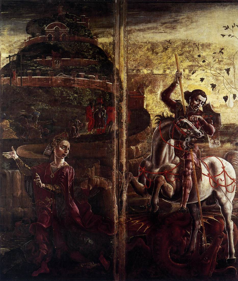 centuriespast:  TURA, Cosmè St George and the Princess 1469 Tempera on canvas, 349
