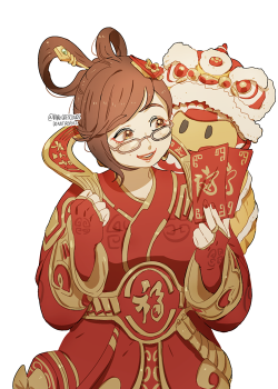 darkgreyclouds:happy year of the rooster with Mei!