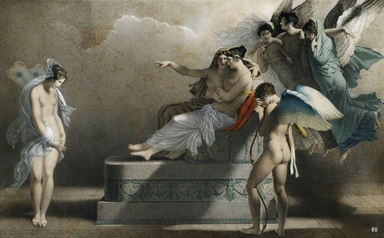 hadrian6:  Psyche and the Tribunal of Venus. 19th.century. the French School. hand