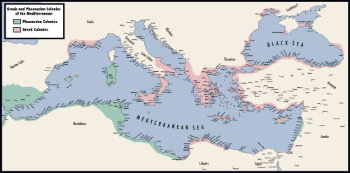 mapsontheweb:Greek and Phoenician Colonies in the Mediterranean.by u/InitialEnthusiasm5