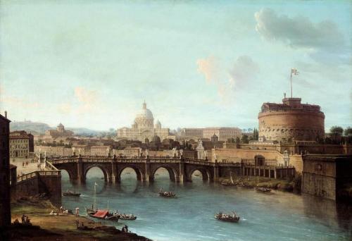caravaggista:Views of Rome from the Tiber from the eighteenth and nineteenth centuries by Antonio Jo