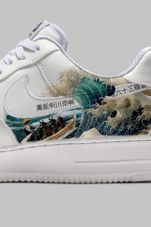 freshkings:Nike Air Force The Great Wave off Kanagawa  Shop here   @empoweredinnocence 