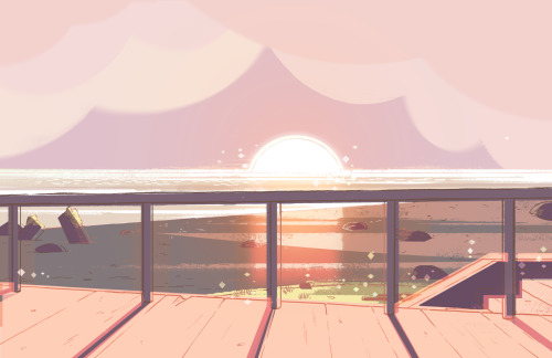 A selection of backgrounds from the Steven Universe episode: “Together Breakfast” Direction: Kevin Dart Design: Sam Bosma, Emily Walus Paint: Jasmin Lai, Elle Michalka