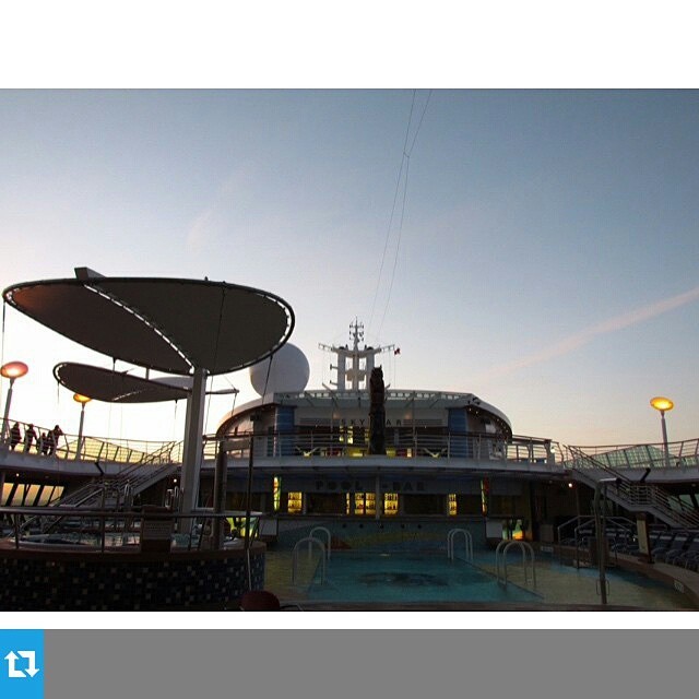 #Repost @cruiseroftheseas・・・The Radiance of the Seas pool deck at sunset during my #AlaskaCruise || May 31, 2014