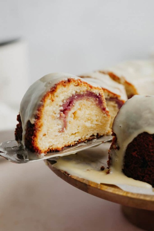 Raspberry White Chocolate Bundt Cake