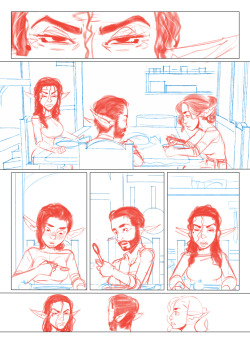 Pages 6-8 sketched out&hellip; For the most part. I didn&rsquo;t draw at all the last 2 days and I am rusty. Faces came out somewhat goofy. Gonna have to fix that.If you haven&rsquo;t noticed, I started using 3d models for backgrounds. Just for the sketch