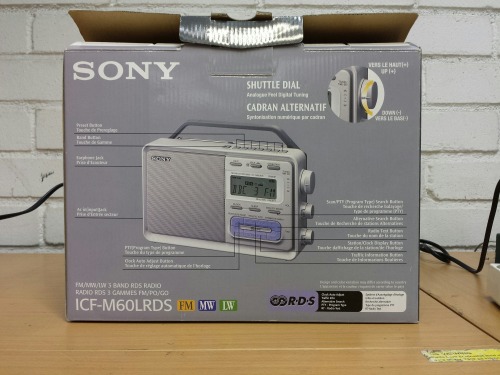 Sony ICF-M60LRDS FM/MW/LW 3-Band RDS Radio, 2002