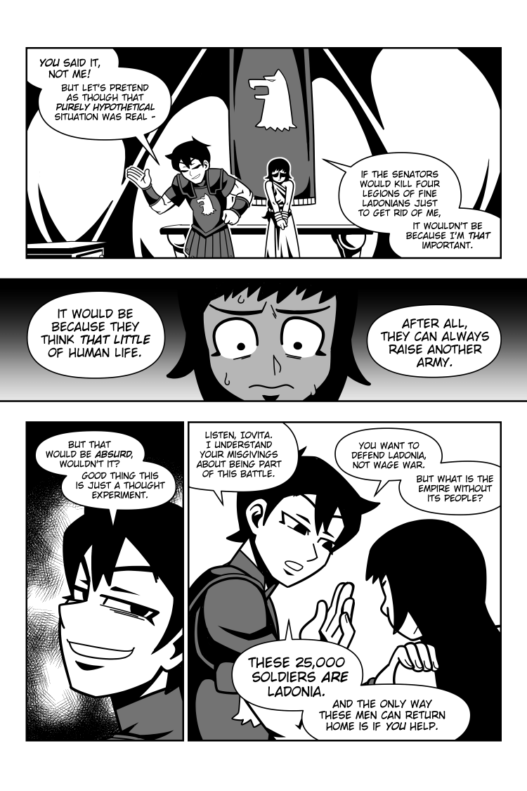 chandacomic: Eve of Battle - 17 The ambitious Aquila is not as popular with the senate