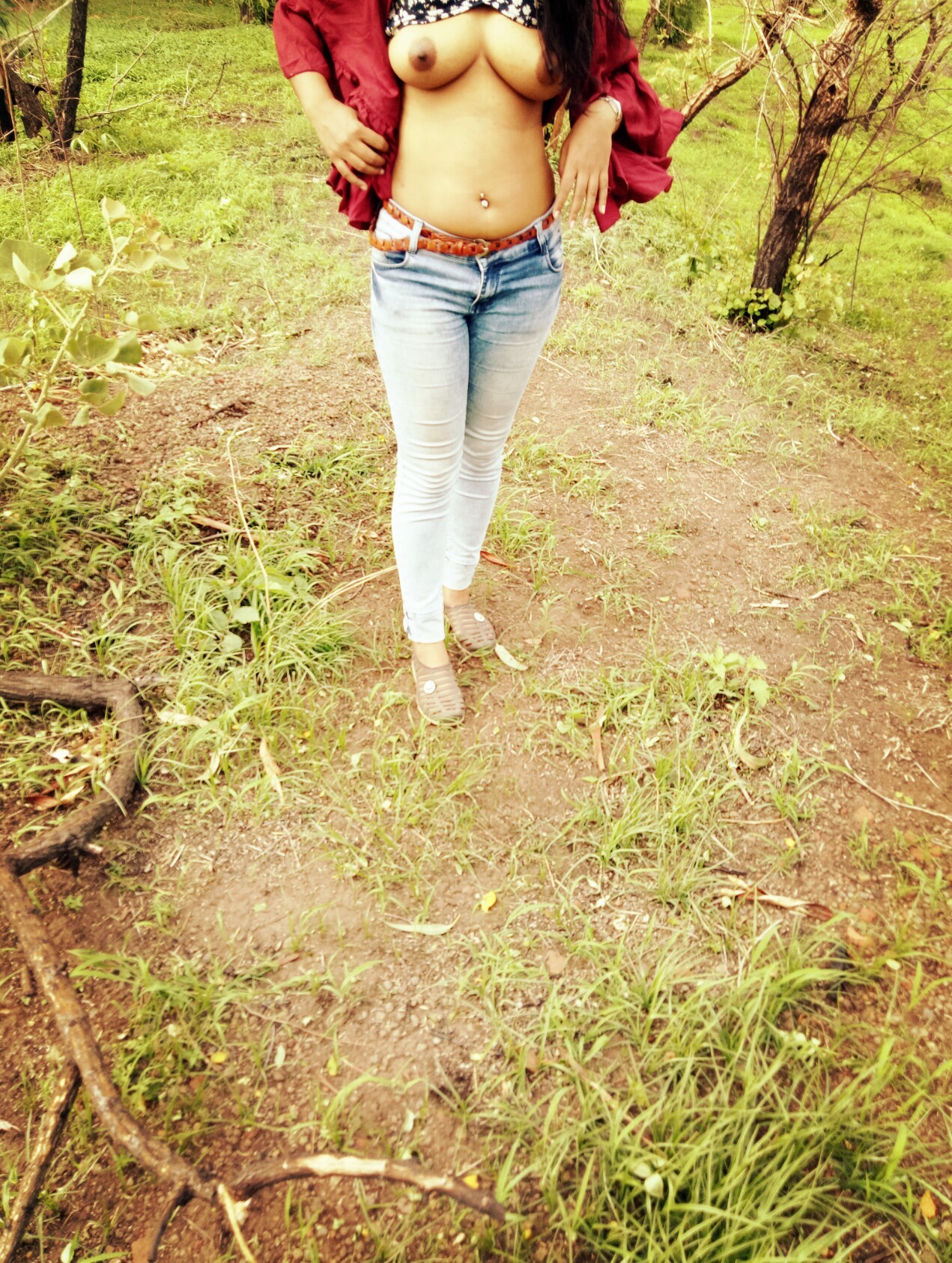 savitrisamir:  savitrisamir37:  Savitri flashing her big juicy boobs ( Aaambey )