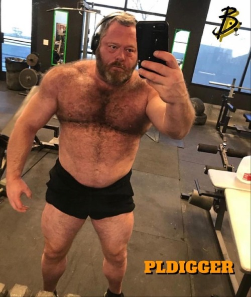 @pldigger ⭐️⭐️⭐️⭐️⭐️⭐️ #musclebear#hairychest#gaystagram#gaywood#gaydaddy#gaygym#instabear#instagay#