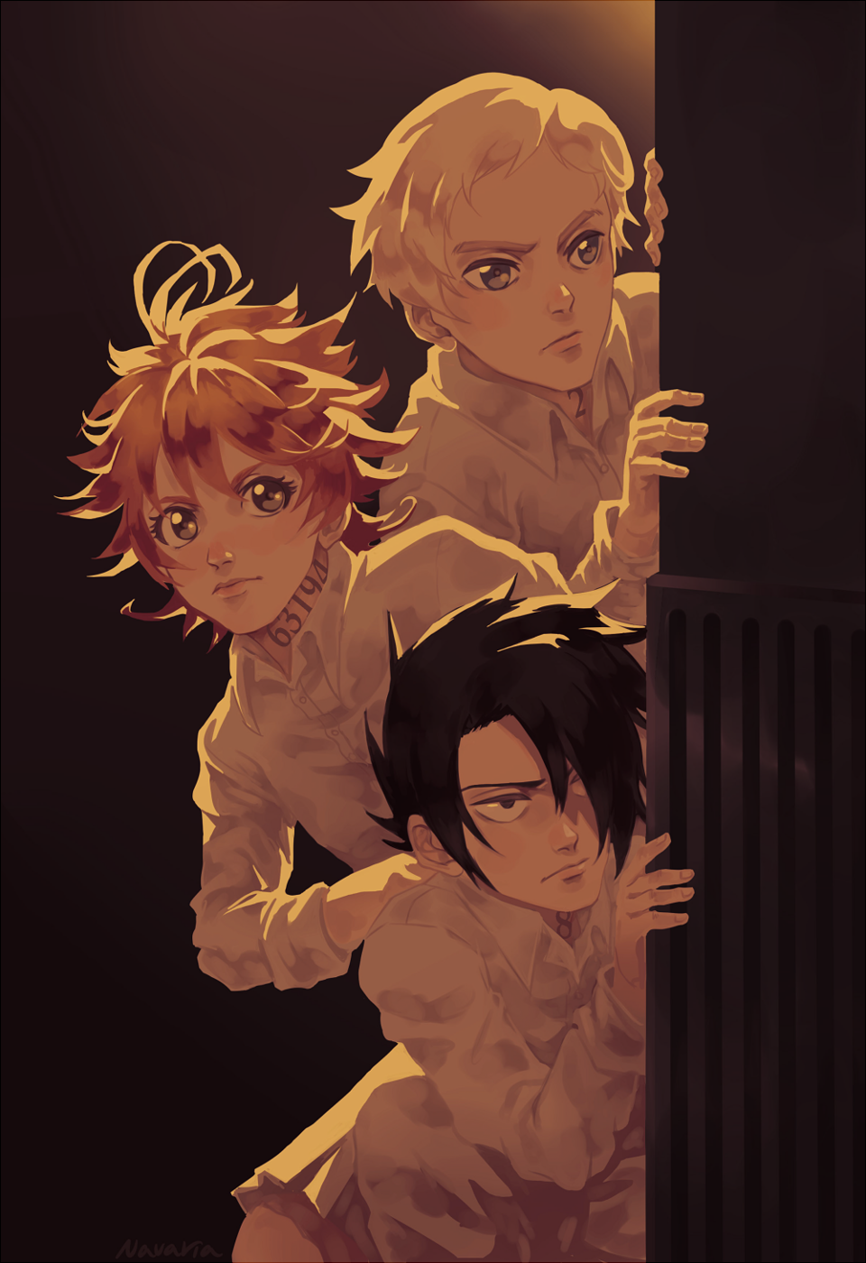 Spoilerless] [FanArt] I drew Emma, Norman and Ray from The Promised  Neverland : r/thepromisedneverland