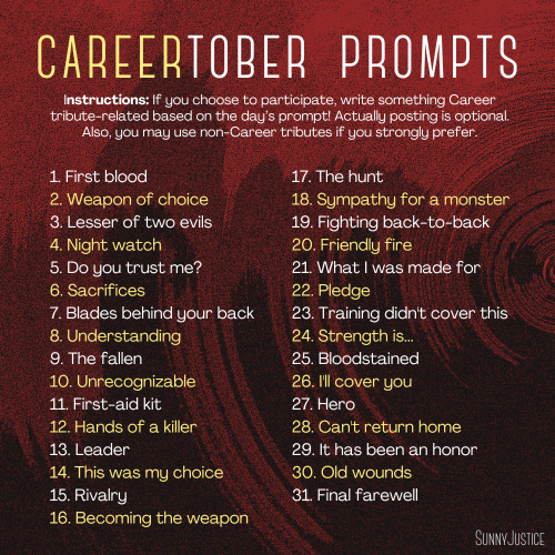 Careertober For Hunger Games! (2024 Prompt List)