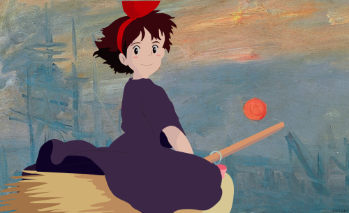 Kiki! From Kiki’s Delivery Service and Monet bg!