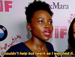 blackpantherdaily:Lupita Nyong’o’s reaction to watching the Black Panther teaser