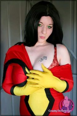 rule34andstuff:  Fictional Characters that I would “wreck”(provided they were non-fictional): Spider-Woman.