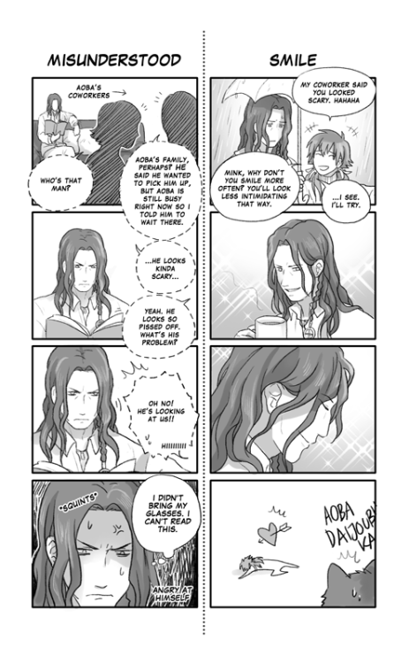 artistblack: Equinox - A Mink x Aoba AnthologyInside is a 6 page fanfic, 5 comics, and 8 illustratio