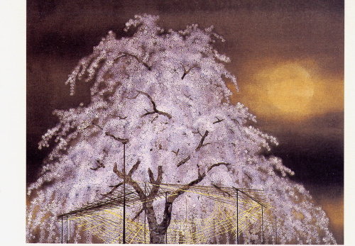 加山又造（1927-2004）「千羽鶴」（1970）＊「牡丹」「凝」＊「夜桜」「「白い道」「夜桜」（1982）＊