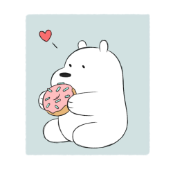 violetbrucedrawings:  TINY ICE BEAR!! <3