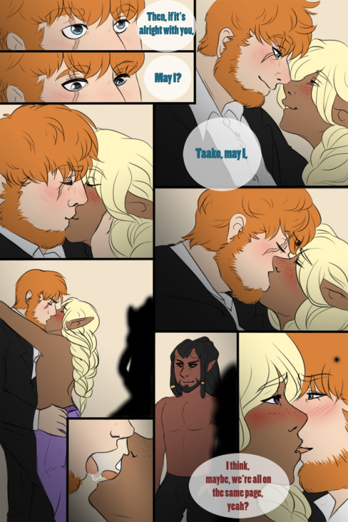 Did someone order some saucy taagnus kisses? It was meSmall comic page based off of my awesome frien