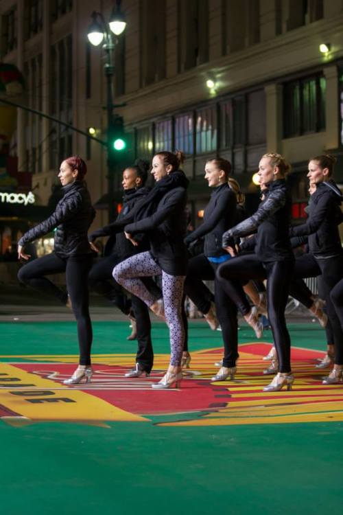 radiocityny:  The Rockettes practicing for the 2014 Macy’s Thanksgiving Day Parade.  Photo Credit: Dan Niver / MSG Photo 