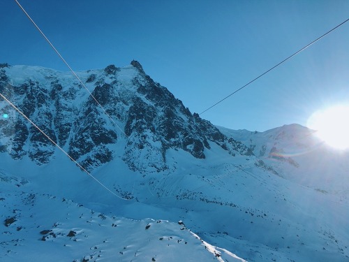 aiguille du midi. エギュードゥミディー。