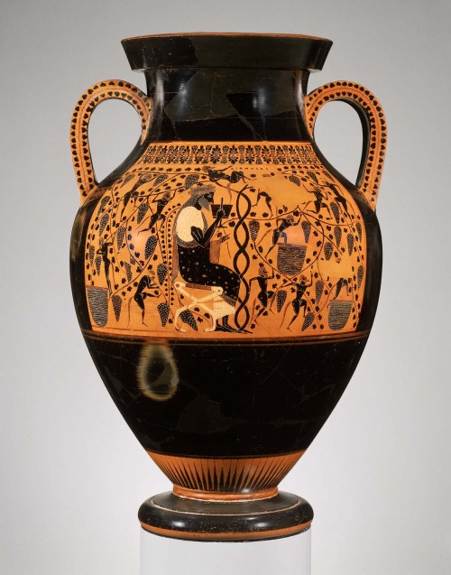 thegrapeandthefig:Two-handled jar (amphora) about 540–530 B.C. Exekias. Museum of Fi