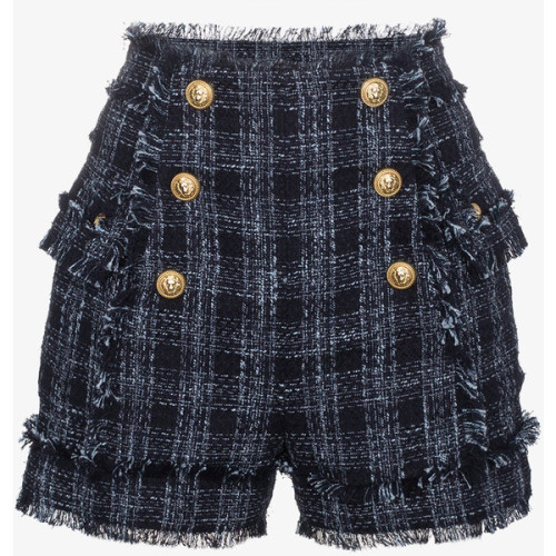 Balmain Tweed High Waisted Shorts ❤ liked on Polyvore (see more high rise shorts)