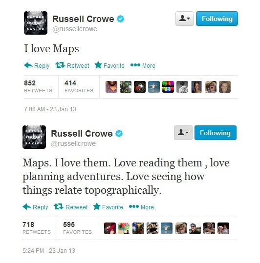 heckyeahrussellcrowe:  My favorite Russell Crowe tweets of 2013 