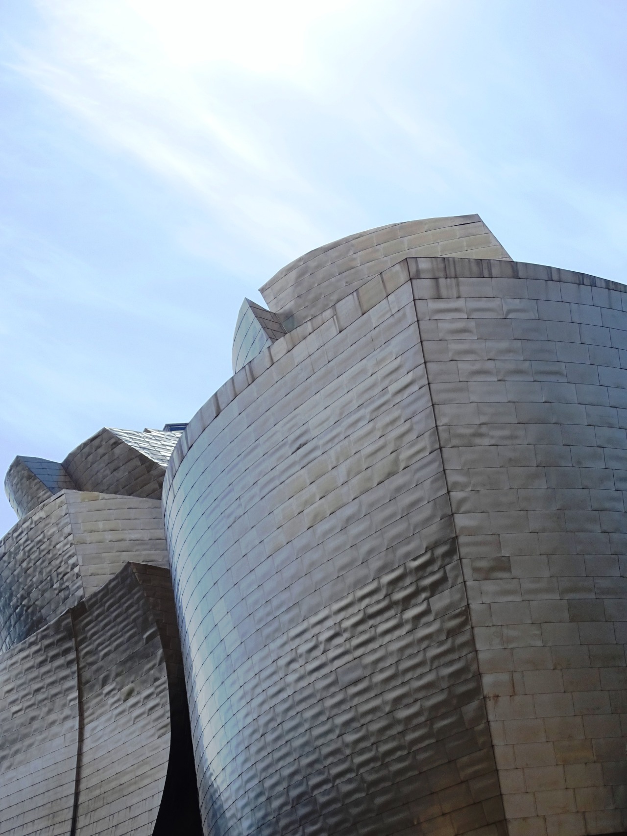 Clouds (No. 700)Bilbao, Spain #Bilbao #Guggenheim Museum Bilbao  #Tall Tree & the Eye by Anish Kapoor  #Frank O. Gehry #Frank Gehry#blue sky#stainless steel#exterior#façade#travel#vacation#architecture#cityscape#reflection #province of Biscay #Basque Country#summer 2021#Northern Spain#Spain#España#Southern Europe#tourist attraction#landmark#original photography