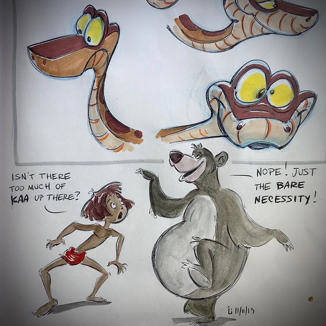 The Jungle Book Mowgli and Kaa Animation Drawing Group (Walt | Lot #95130 |  Heritage Auctions