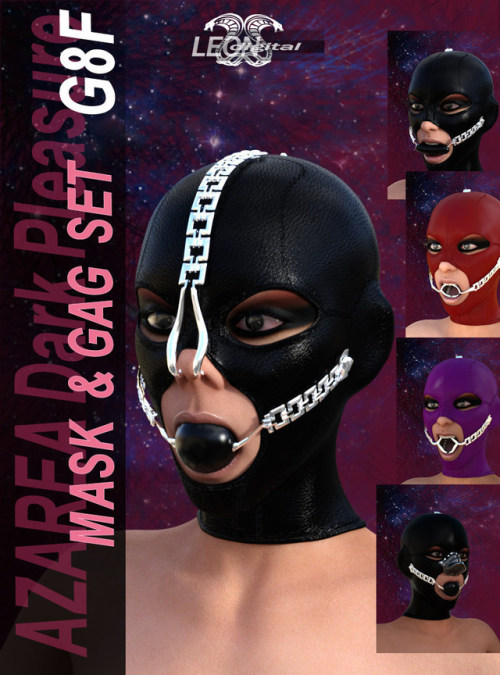 Porn photo AZAREA Dark Pleasure mask and GAG set is