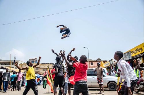 Came across Young entertainers at Nakasero Market members from “ Nation infinity foundation &r