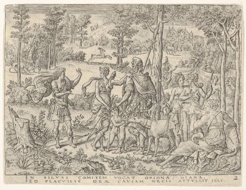Diana Accepts the Huntsman Orion into Her Company by Etienne Delaune (1540-83)