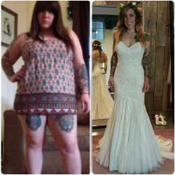 losingfatfindingfit: dirty-flirty-fitness:  tiny-vessels:  3 ½ years and -70 lbs later. The girl on the left wasn’t confident or happy. She never thought that in a few years she would be marrying the perfect man for her and feeling like the most beautiful